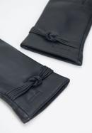 Damenhandschuhe aus Leder mit Knoten, schwarz, 39-6A-009-Z-S, Bild 4