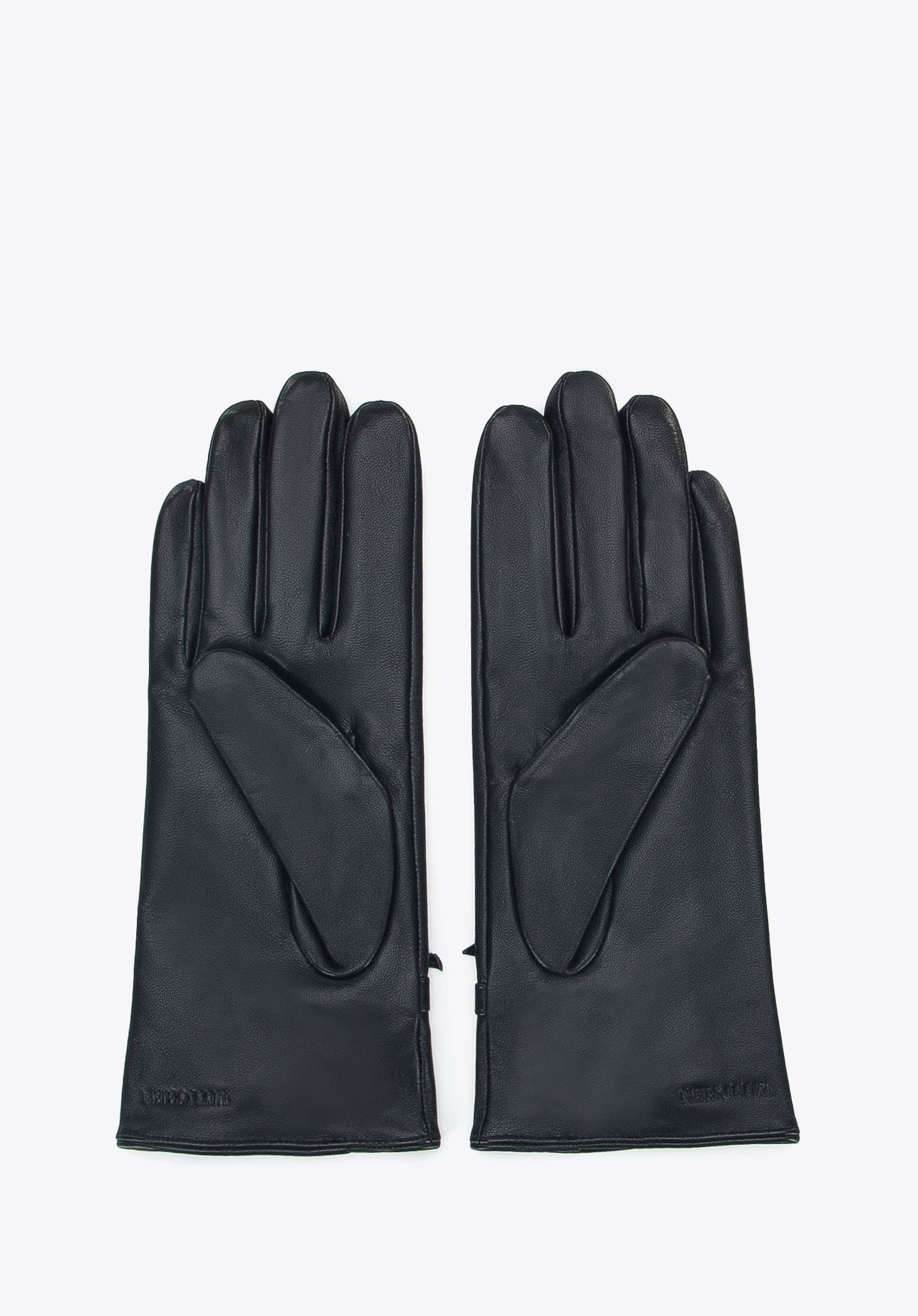 Damenhandschuhe aus Leder mit Schleife