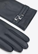 Damenhandschuhe aus Leder mit Schnallen, schwarz, 39-6A-013-1-XL, Bild 4