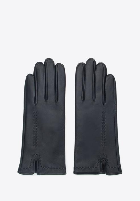 Damenhandschuhe aus Leder mit Ziernähten, schwarz, 39-6A-007-8-L, Bild 3