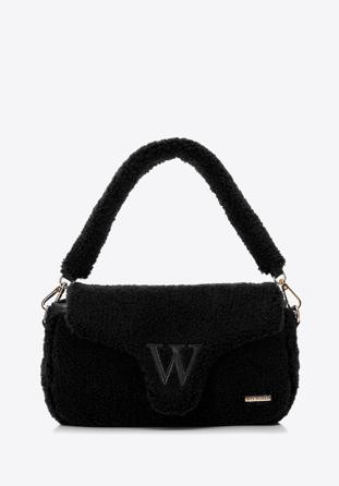 Damenhandtasche aus KunstfellI, schwarz, 97-4Y-249-1, Bild 1