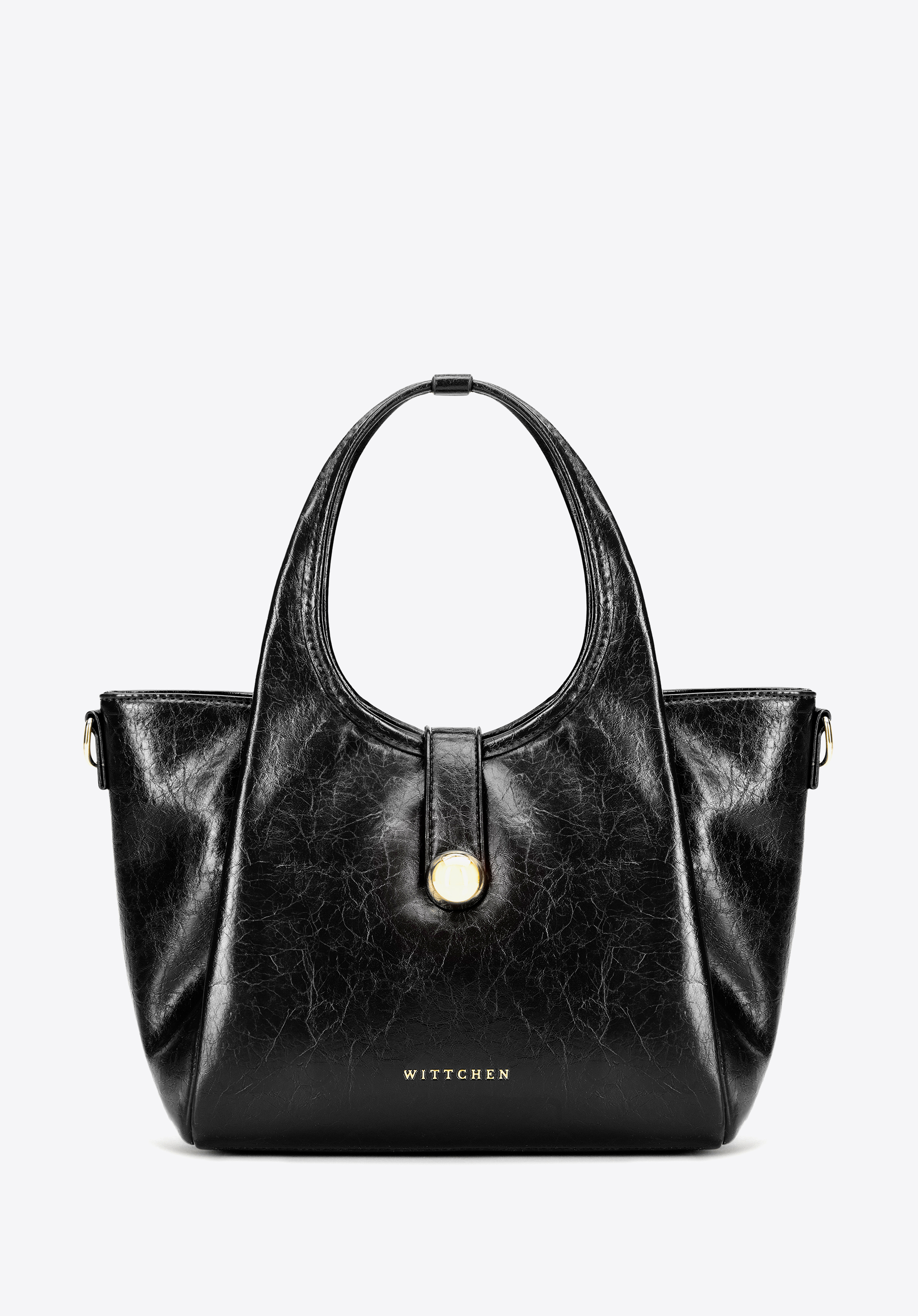 Damen-Handtasche aus Kunstleder, schwarz, 101-4Y-419-1, Bild 1