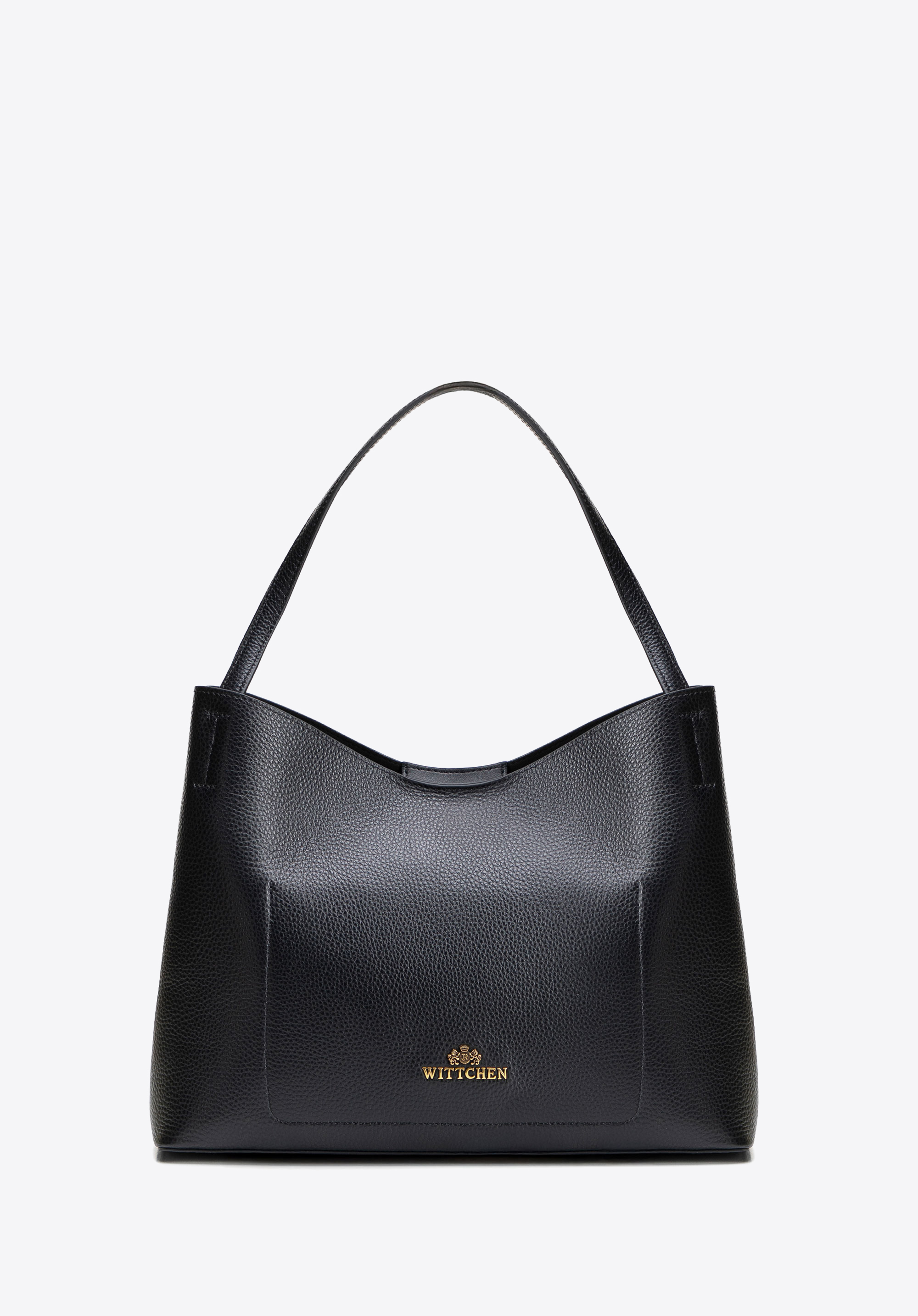 Damenhandtasche mit abnehmbarem Etui, schwarz, 100-4E-220-1, Bild 1