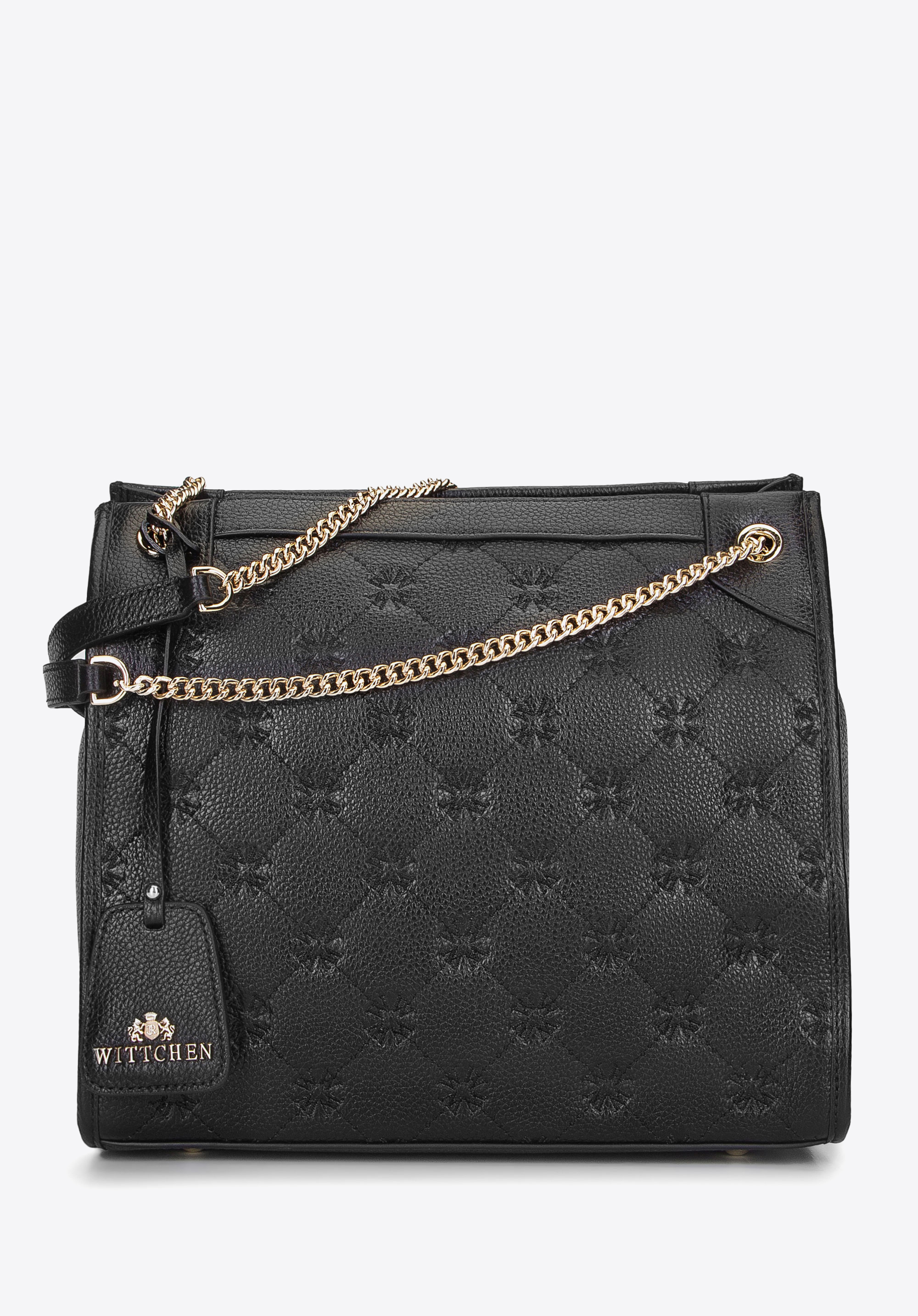 Damenhandtasche mit Monogramm und Ketten