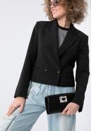 Damenhandtasche mit Strassschnalle, schwarz, 98-4Y-017-P, Bild 15