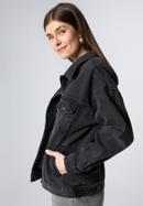 Damenjacke aus Denim Oversize, schwarz, 98-9X-900-7-S/M, Bild 4