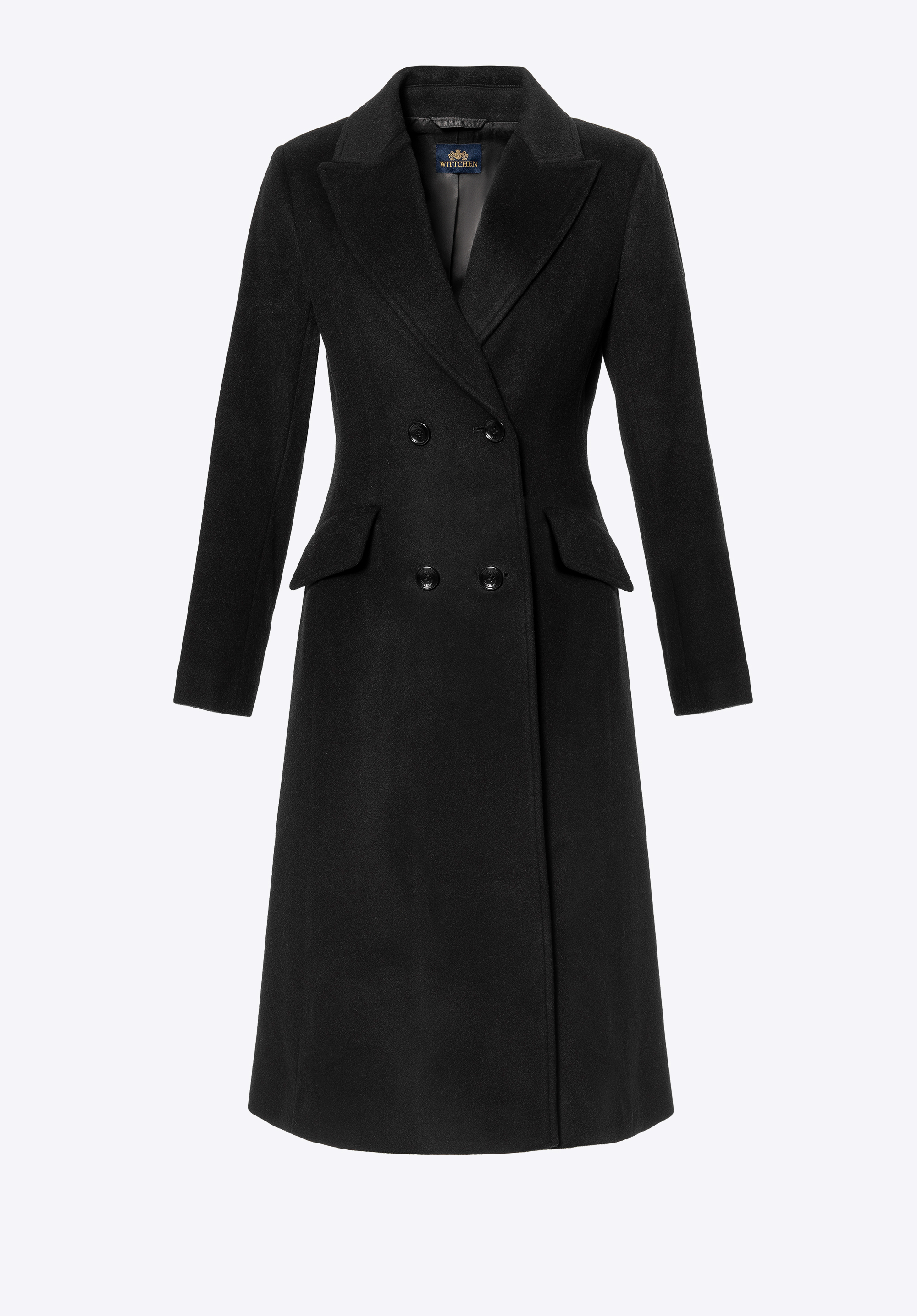 Damenmantel aus Woll-Kaschmir-Mix, schwarz, 101-9W-703-1-L, Bild 1