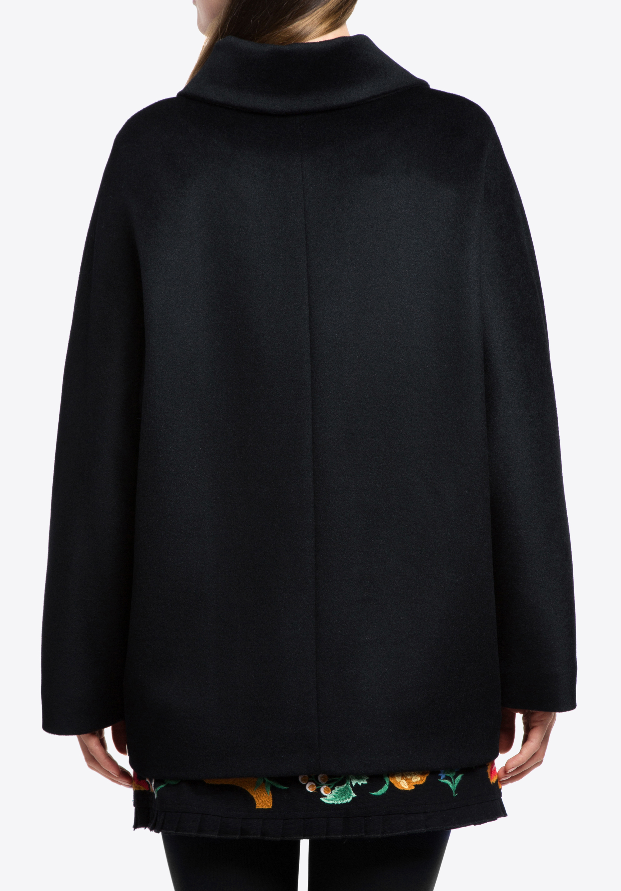 Damenmantel aus Wolle, schwarz, 84-9W-102-1-XL, Bild 1