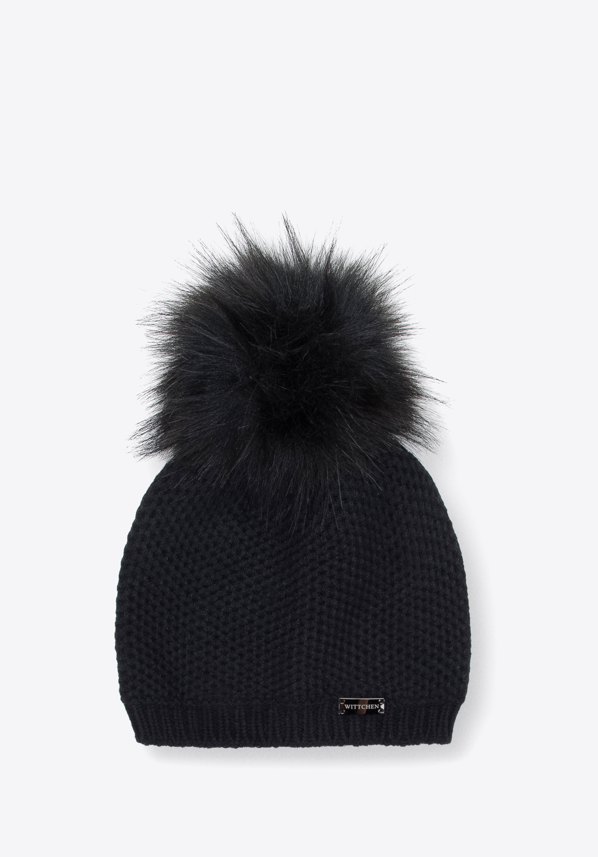 Damenmütze mit Bommel
