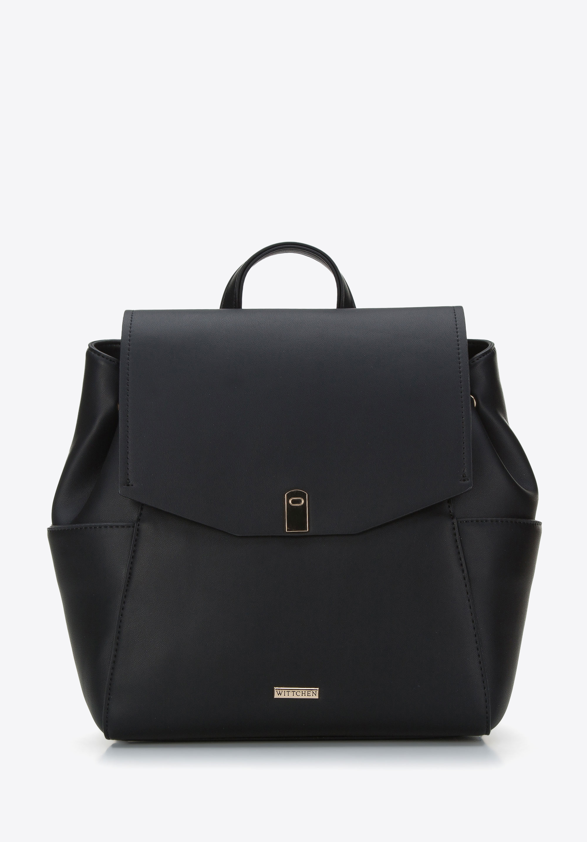 Damenrucksack mit Seitentaschen, schwarz, 94-4Y-529-1, Bild 1