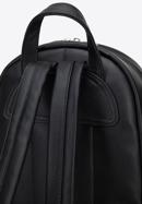Damenrucksack mit verbrämten Tasche, schwarz, 95-4Y-518-7, Bild 4