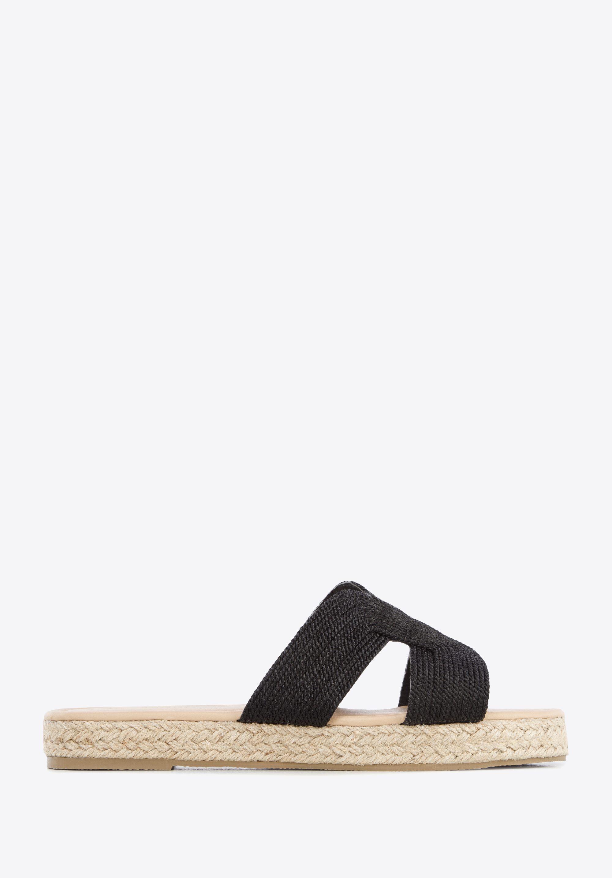 Pantoletten für Damen mit Strohsohle, schwarz, 96-DP-805-1-35, Bild 1
