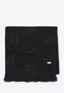 Damenschal mit gestickten Buchstaben, schwarz, 93-7F-007-9, Bild 1