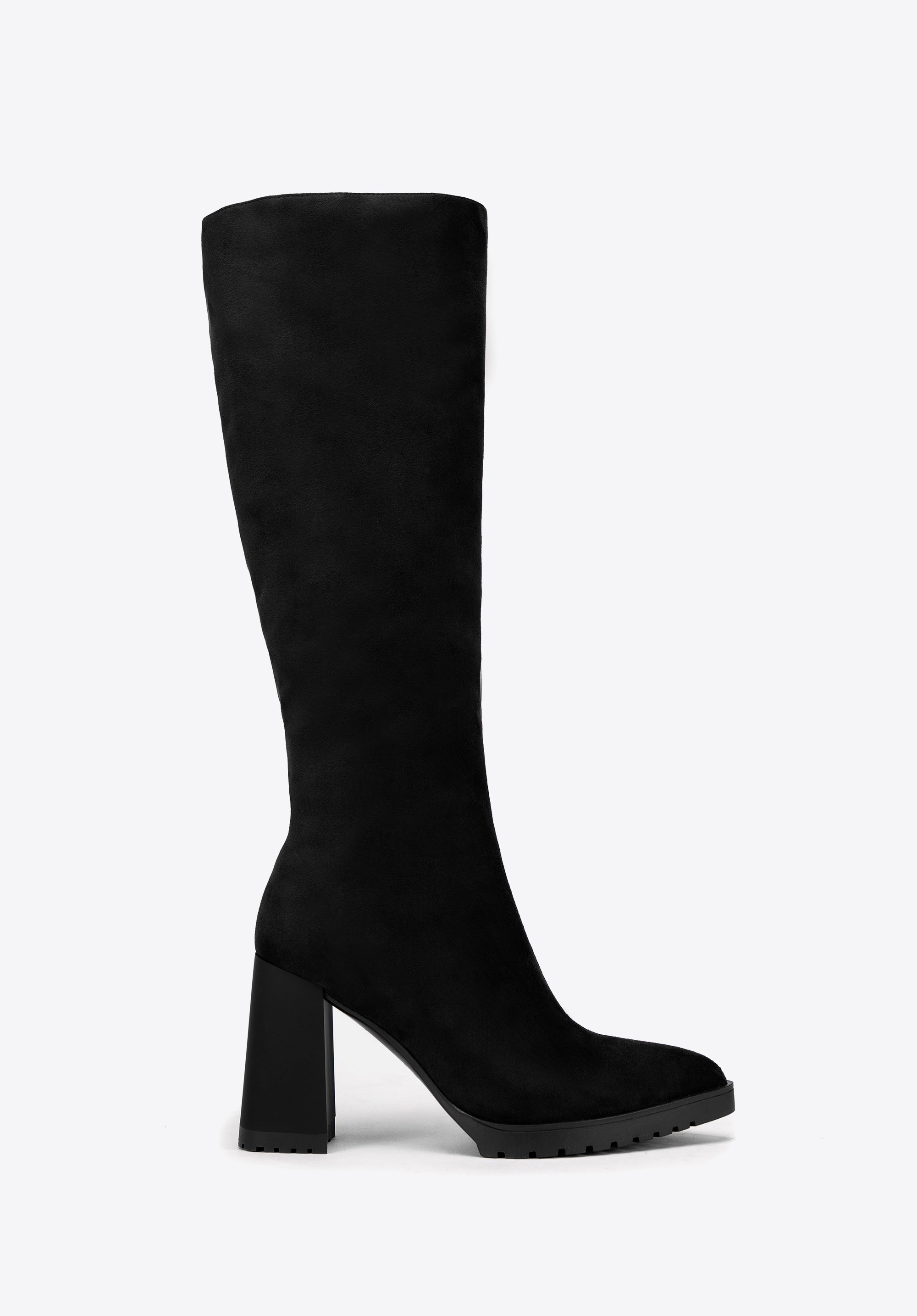Damenstiefel mit Blockabsatz, schwarz, 99-D-953-1-37, Bild 1