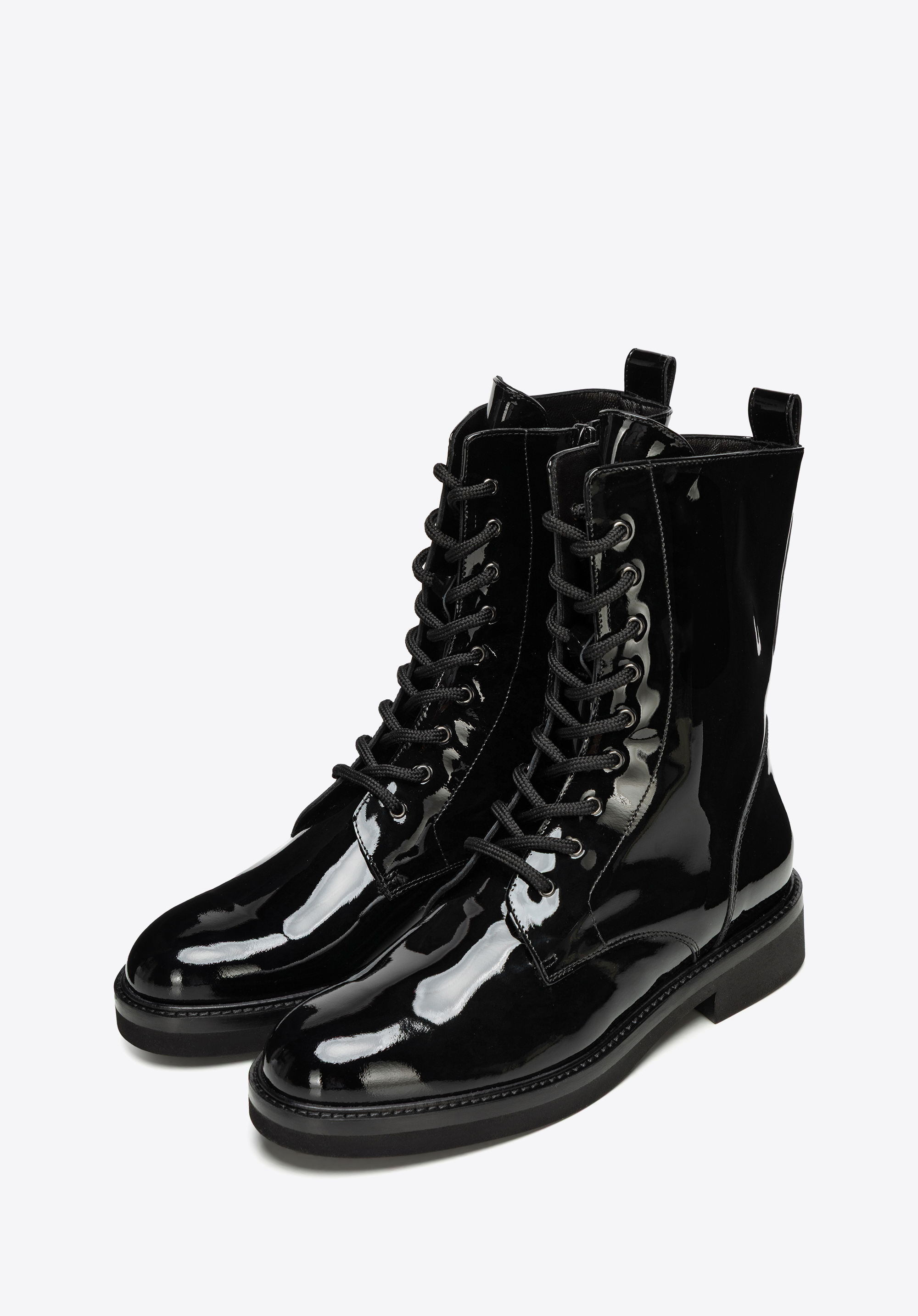 Damenstiefeletten aus Lackleder, schwarz, 101-D-111-1-37, Bild 1