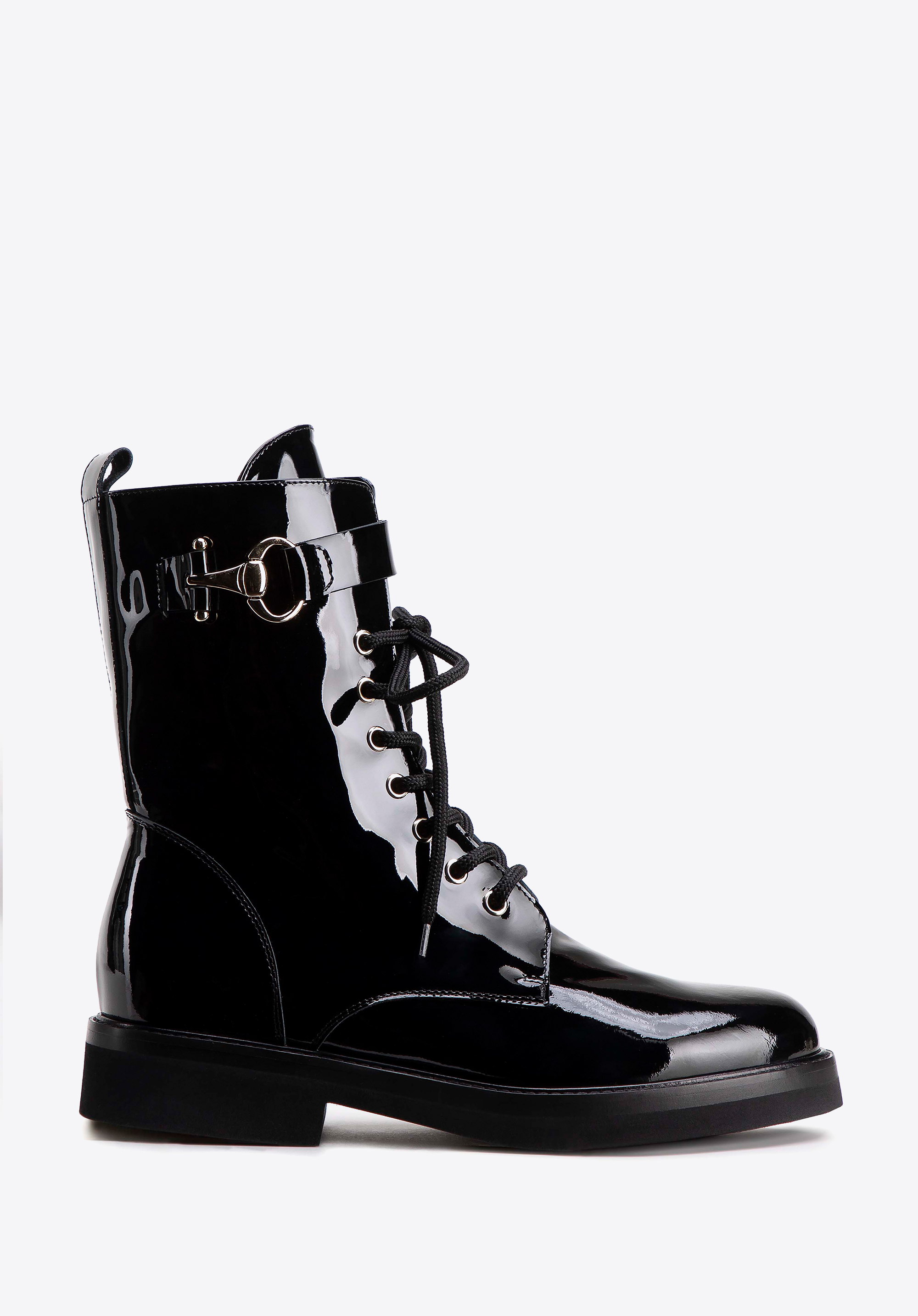 Damenstiefeletten aus Lackleder I WITTCHEN, schwarz, 99-D-112-1-37, Bild 1