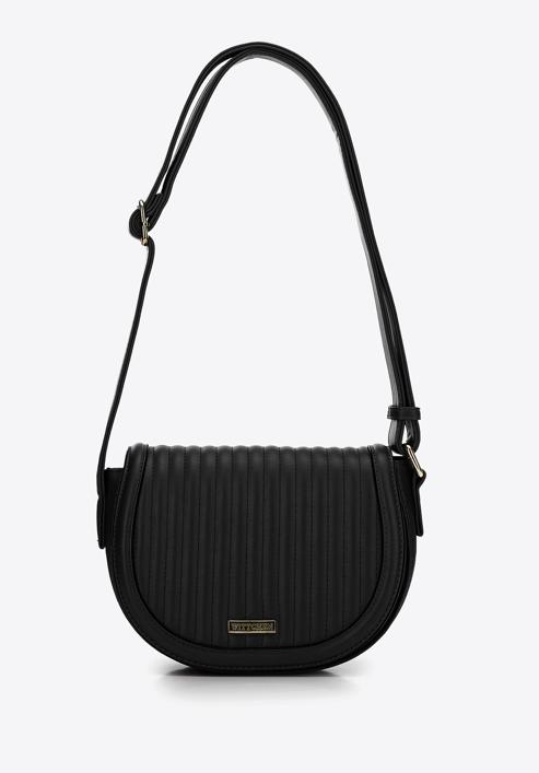 Damentasche aus gestepptem Ökoleder, schwarz, 97-4Y-772-6, Bild 2