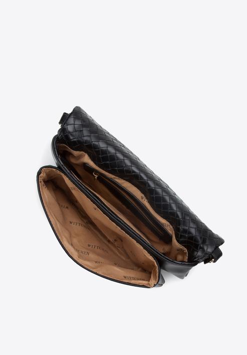 Damentasche aus Kunstleder mit großer Schnalle, schwarz, 94-4Y-524-1, Bild 4
