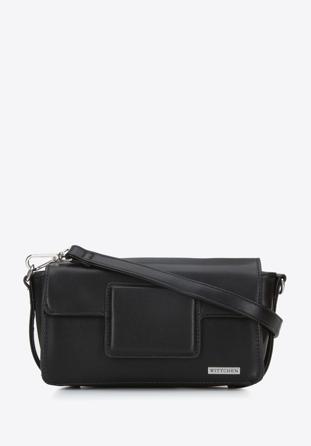 Damentasche mit geometrischem Verschluss, schwarz, 94-4Y-410-1, Bild 1