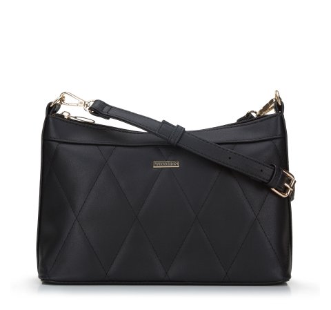 Damentasche mit gesteppter Vorderseite, schwarz, 94-4Y-223-9, Bild 1