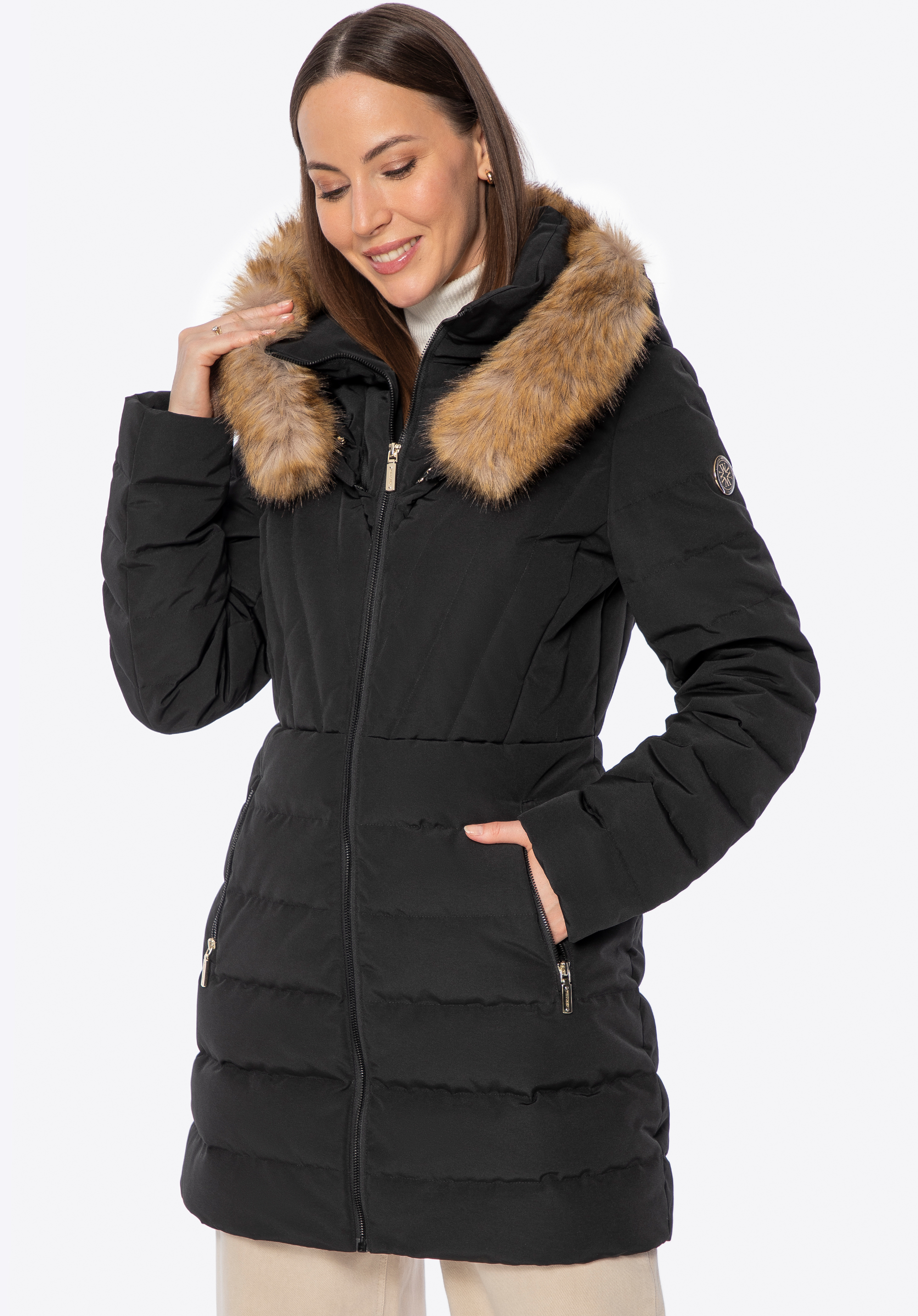 Daunen-Steppjacke, schwarz, 101-9D-201-1-S, Bild 1