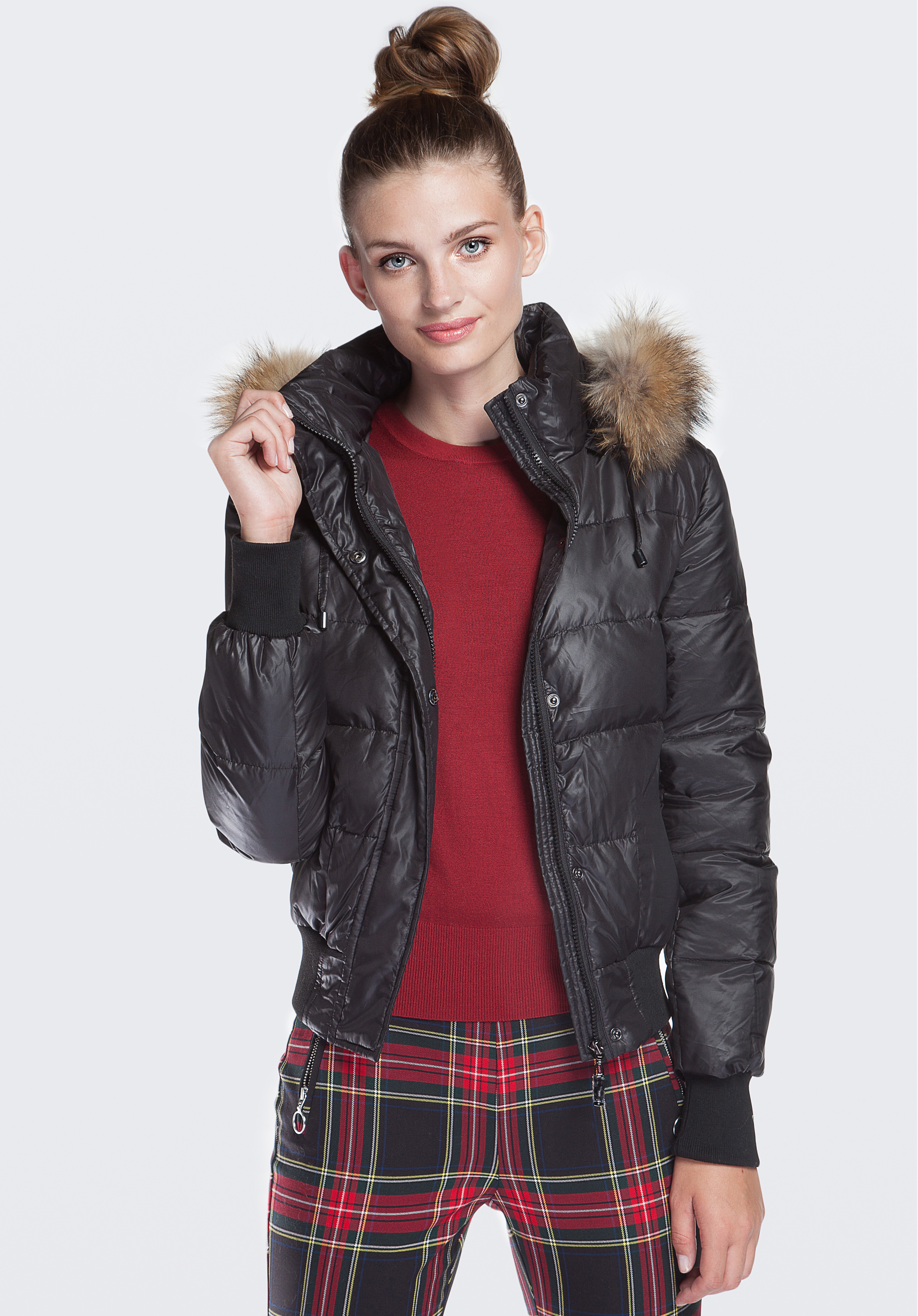DAUNENJACKE FÜR DAMEN, schwarz, 87-9D-404-1-L, Bild 1