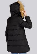 Daunenjacke für Damen mit Kapuze und Ausschnitt, schwarz, 93-9D-402-1-XL, Bild 5