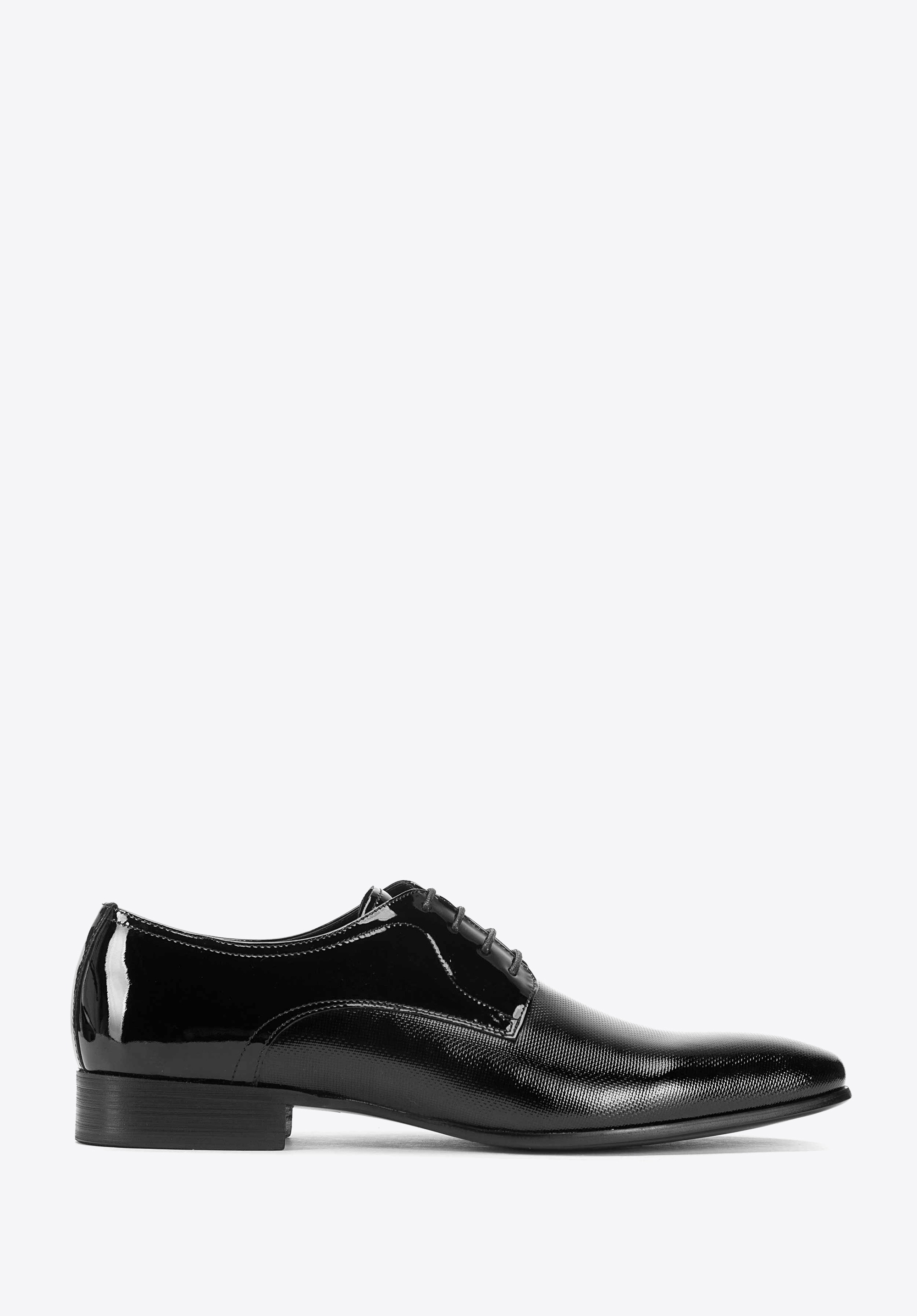Derby-Schuhe aus Lackleder, schwarz, 93-M-519-1-40, Bild 1