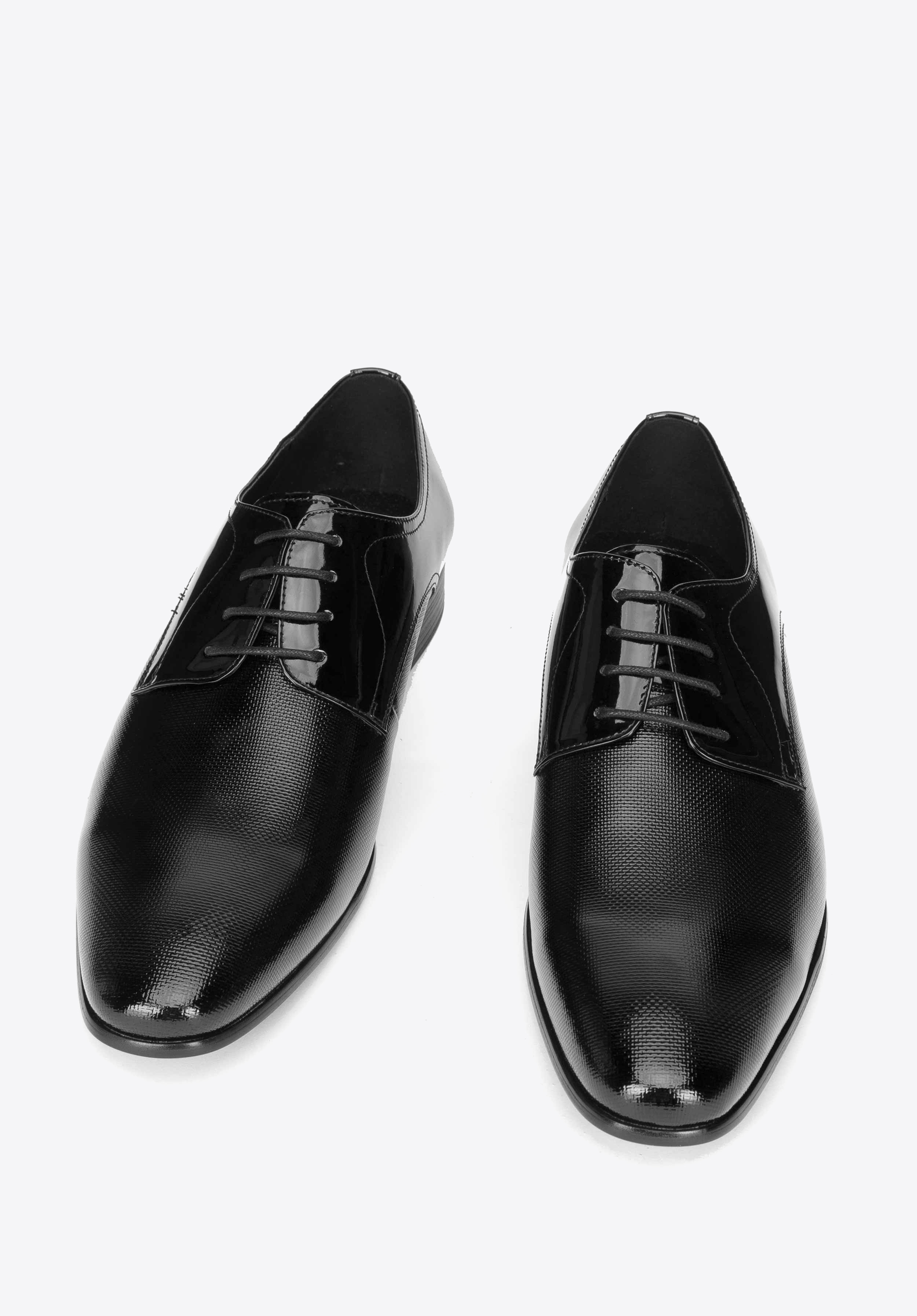Derby-Schuhe aus Lackleder, schwarz, 93-M-519-1-40, Bild 1
