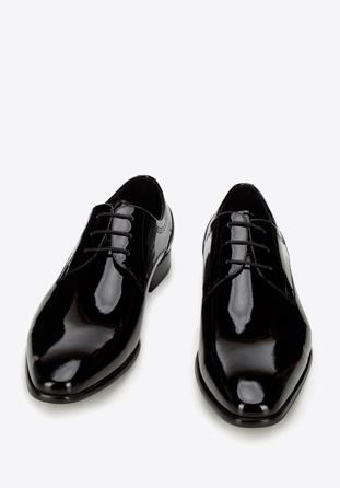 Derby-Schuhe aus Lackleder, schwarz, 94-M-518-1L-42, Bild 1