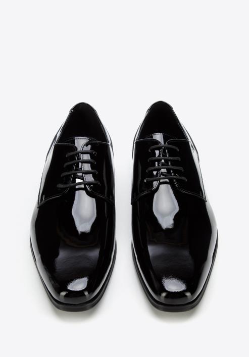 Derby-Schuhe aus Lackleder, schwarz, 96-M-519-1G-43, Bild 2