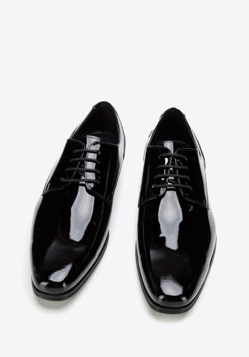 Derby-Schuhe aus Lackleder, schwarz, 96-M-519-1G-45, Bild 3