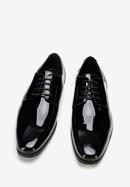 Derby-Schuhe aus Lackleder, schwarz, 96-M-519-1G-41, Bild 3