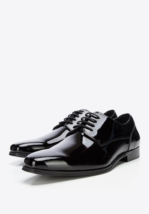 Derby-Schuhe aus Lackleder, schwarz, 96-M-519-1G-40, Bild 7