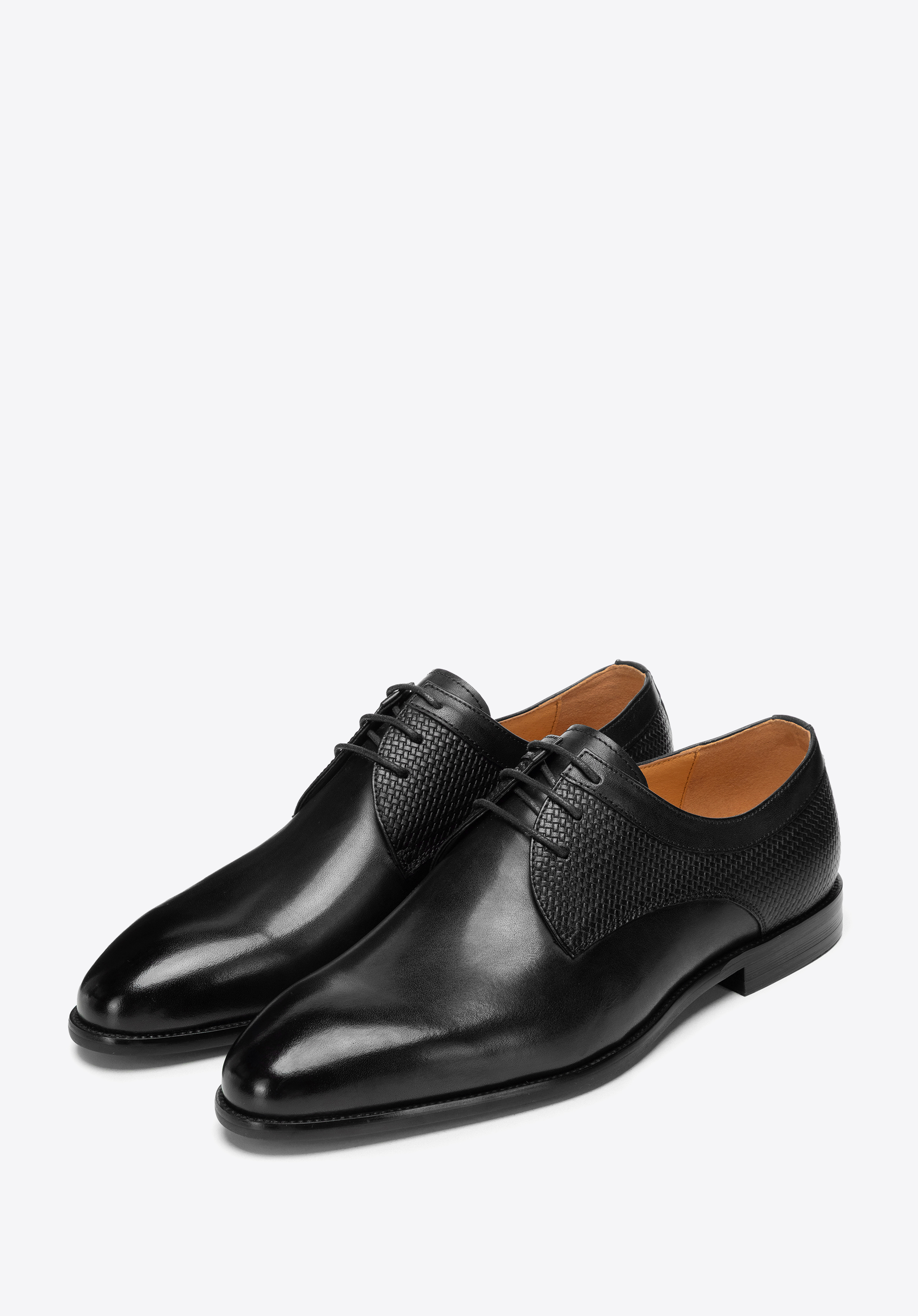 Derby-Schuhe aus Leder für Herren, schwarz, 101-M-302-1-41, Bild 1