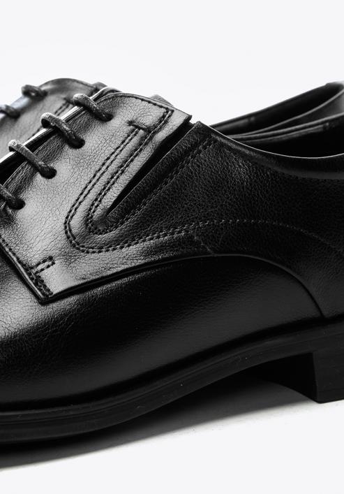 Derby-Schuhe aus Leder mit eingenähten Gummizügen, schwarz, 96-M-507-1-44, Bild 7