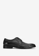 Derby-Schuhe aus Leder mit Geflecht, schwarz, 95-M-505-4-45, Bild 1