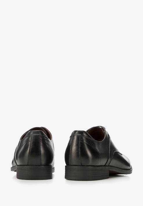 Derby-Schuhe aus Leder mit geprägter Fersenkappe, schwarz, 94-M-907-1-40, Bild 5