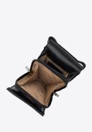 Mini-Tasche aus Öko-Leder mit abgerundeter Klappe, schwarz-dunkelblau, 95-2Y-060-1, Bild 3
