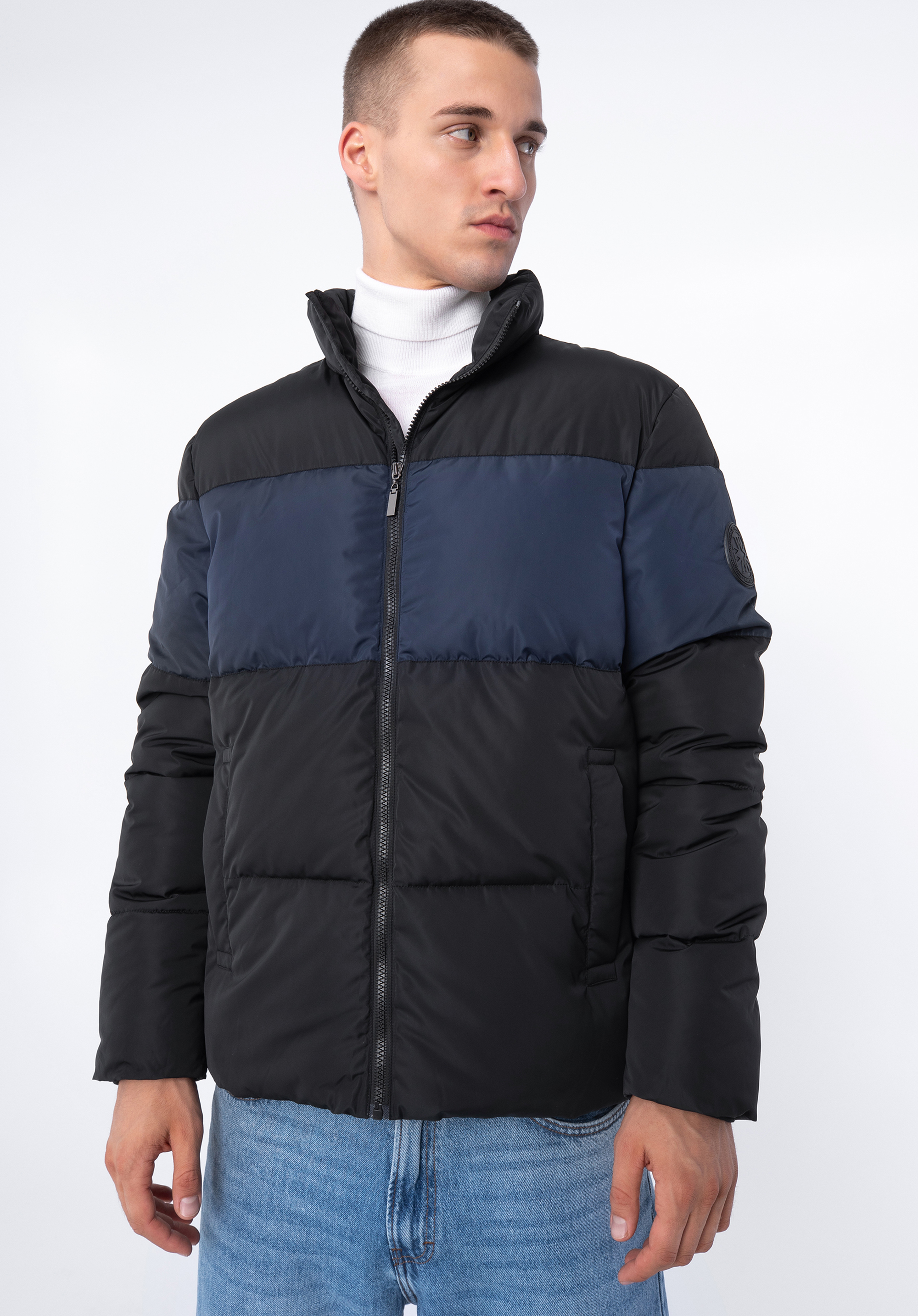 Gesteppte Herrenjacke, schwarz-dunkelblau, 97-9D-951-1N-S, Bild 1