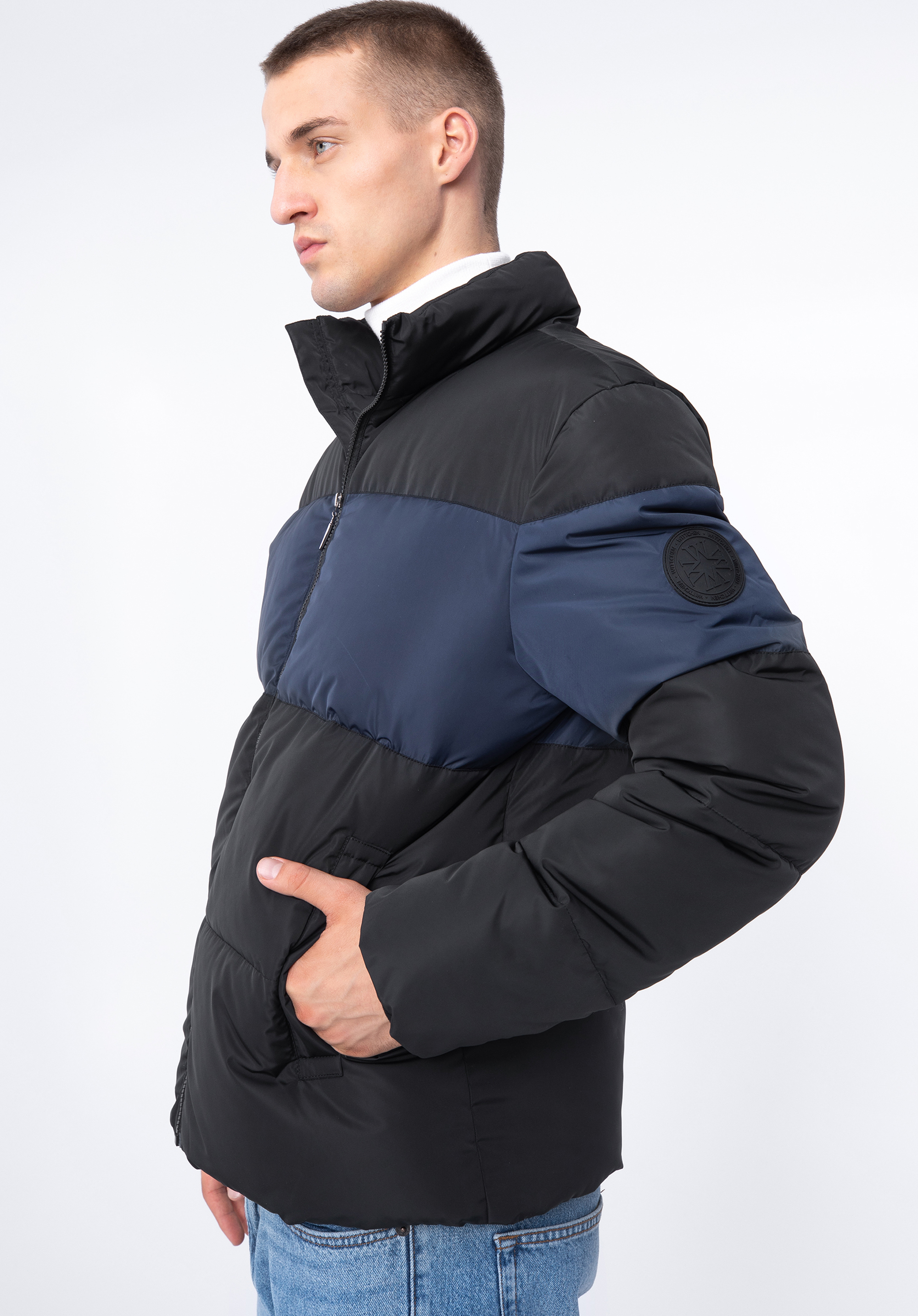 Gesteppte Herrenjacke, schwarz-dunkelblau, 97-9D-951-1N-S, Bild 1