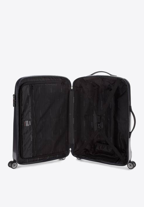 Einfarbiger Kofferset aus Polycarbonat, schwarz, 56-3P-57S-90, Bild 6