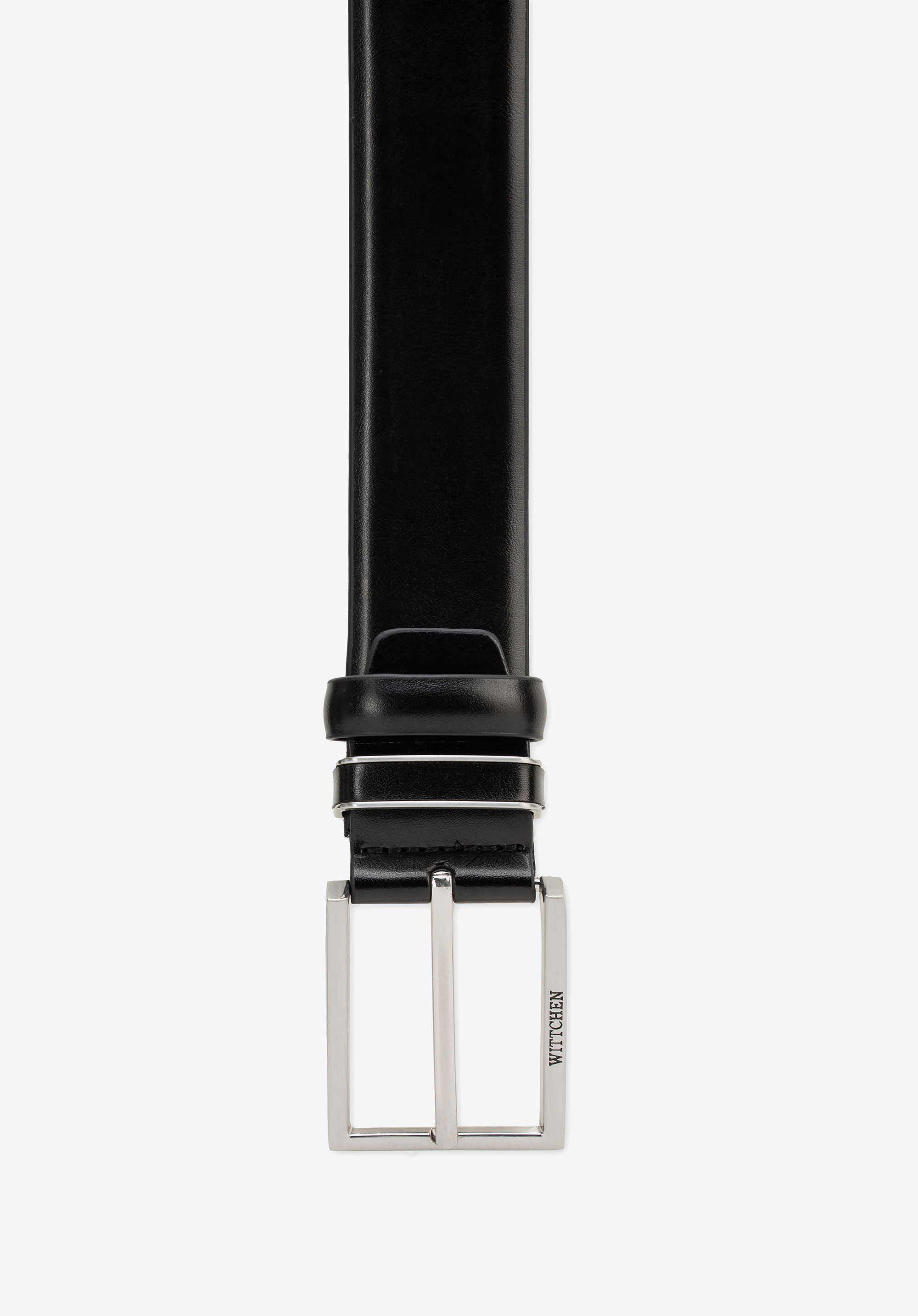 Eleganter Herren-Ledergürtel mit klassischer Schnalle, schwarz, 103-8M-914-1-12, Bild 1