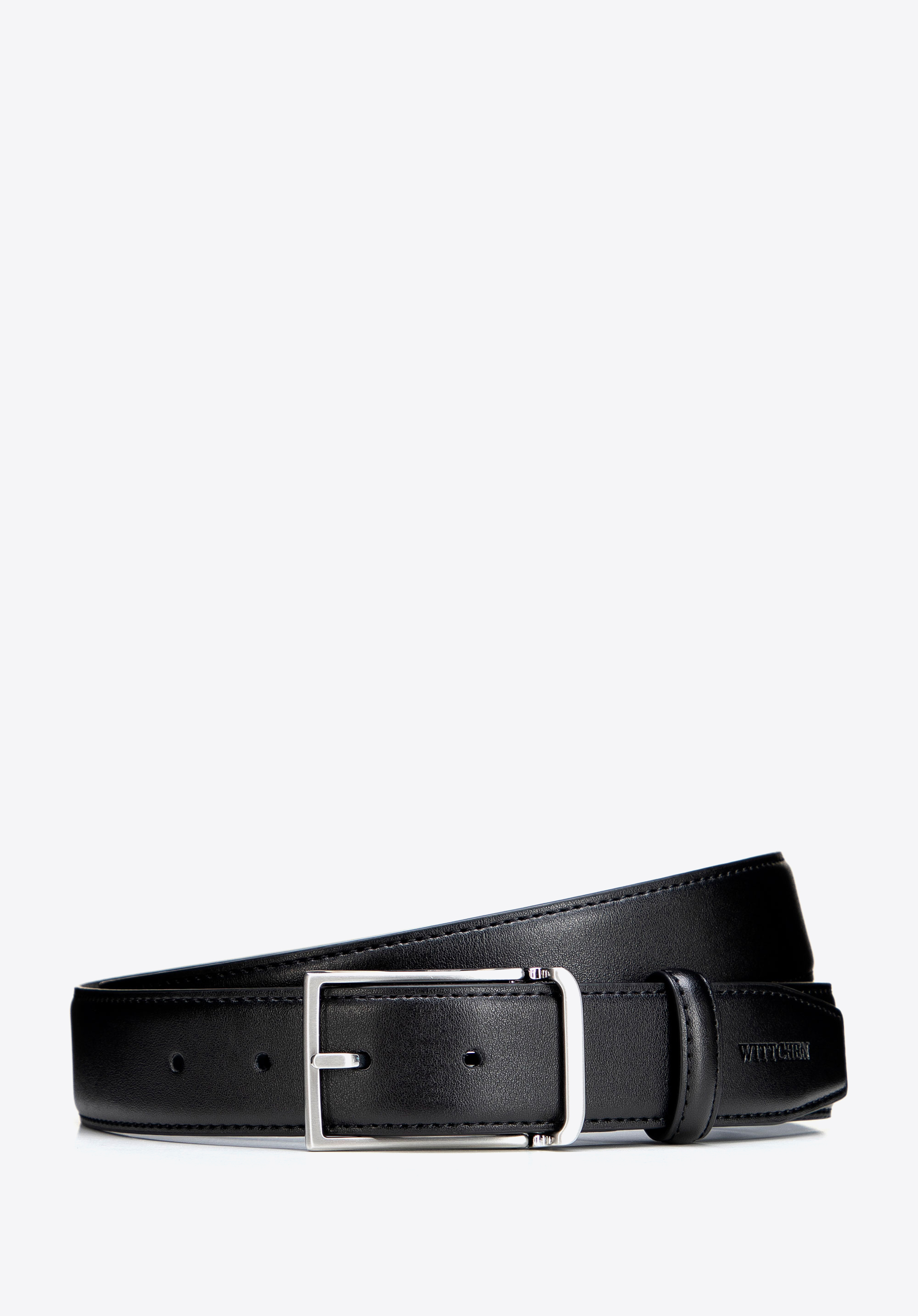 eleganter Ledergürtel für Herren, schwarz, 102-8M-101-1-11, Bild 1