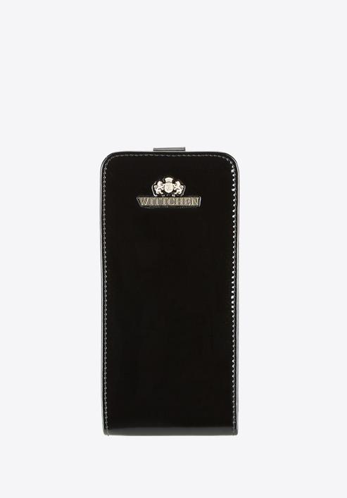 Etui für iPhone 6 Plus aus Lackleder, schwarz, 25-2-502-3, Bild 1