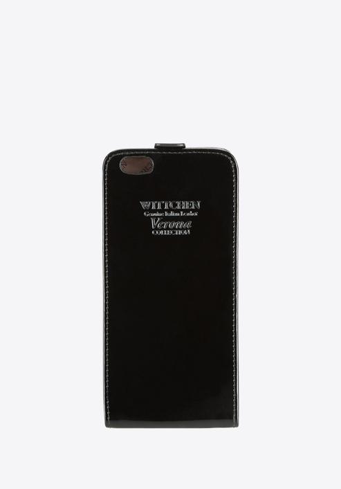 Etui für iPhone 6 Plus aus Lackleder, schwarz, 25-2-502-1, Bild 4