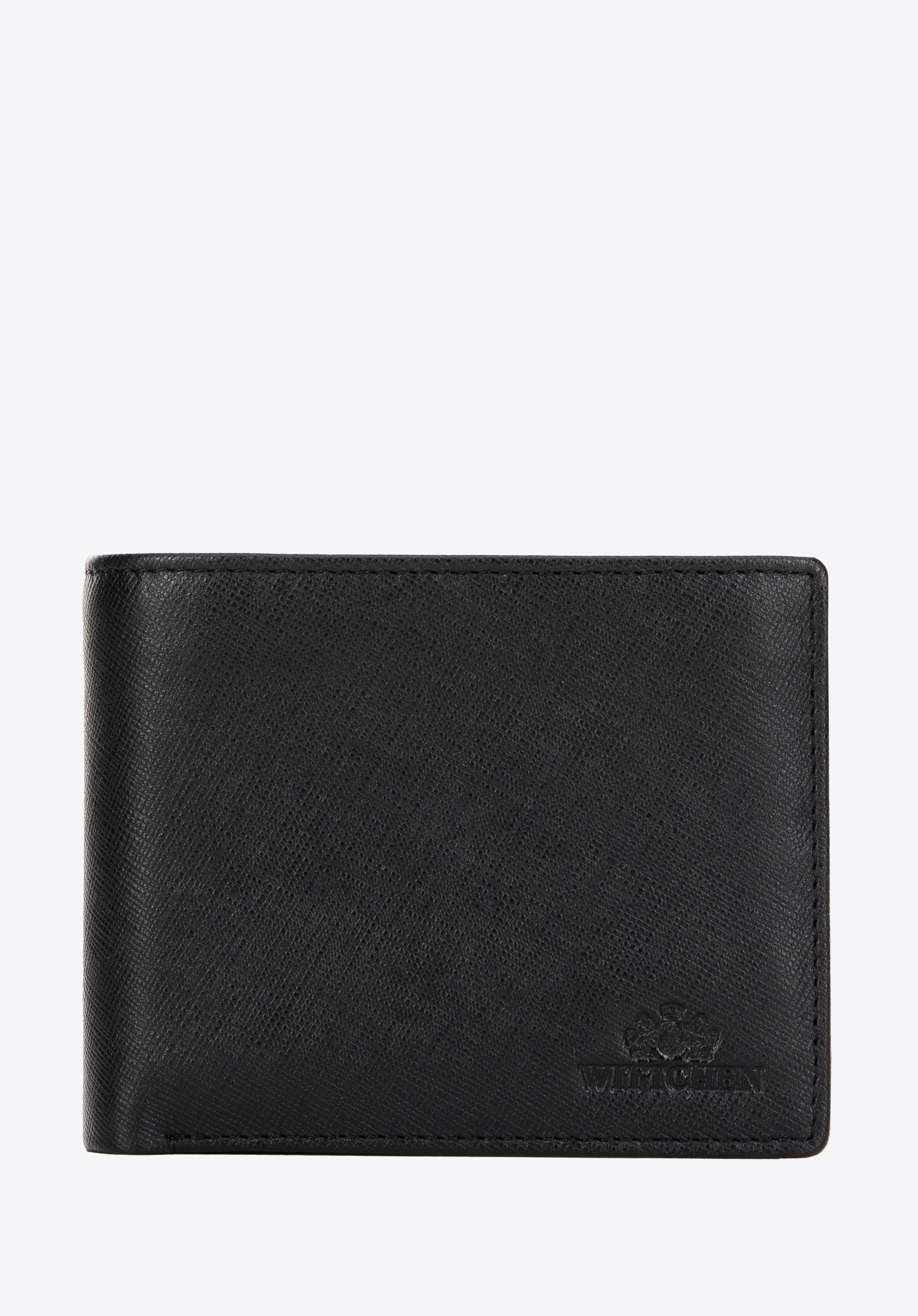 Geldbörse aus Saffiano-Leder für Herren, schwarz, 14-1S-091-LG1, Bild 1
