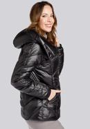 Gesteppte Damenjacke aus Nylon, schwarz, 93-9D-403-8-3XL, Bild 3