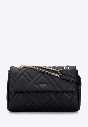 Gesteppte Damentasche an einer Kette, schwarz, 95-4Y-516-1, Bild 1