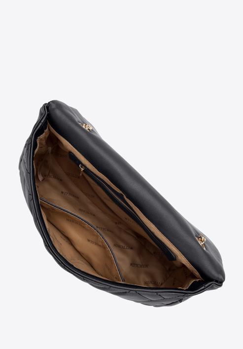 Gesteppte Damentasche an einer Kette, schwarz, 95-4Y-516-3, Bild 4